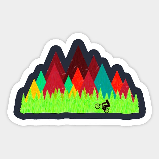 MTB Trails Sticker by Bongonation